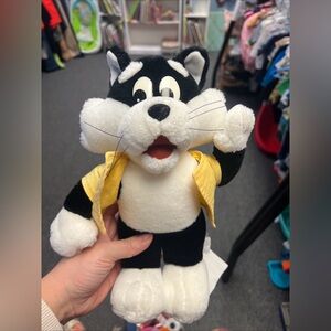 Black and White Stuffed Cat Toy